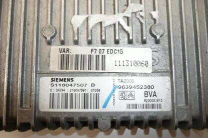 ECU Siemens TA200 Citroën C5 2.0 HDI 9639452380 S118047507 B